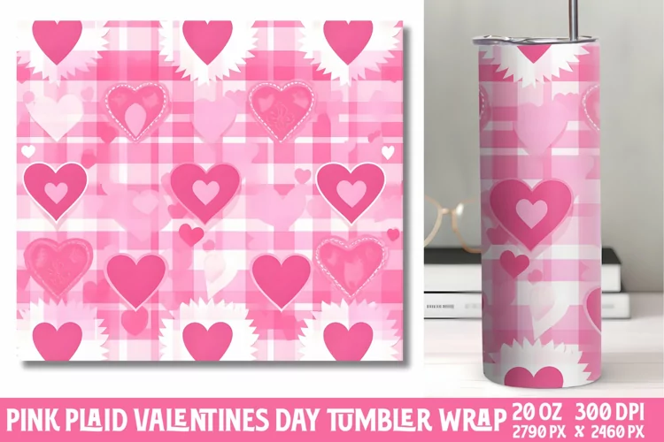 Valentines Day Pink Tumbler Wrap