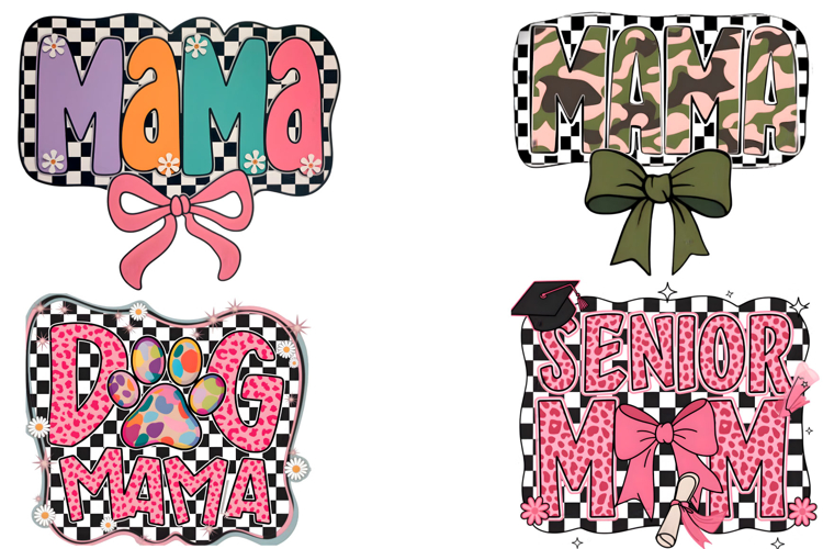 Checkered Mama coquette png