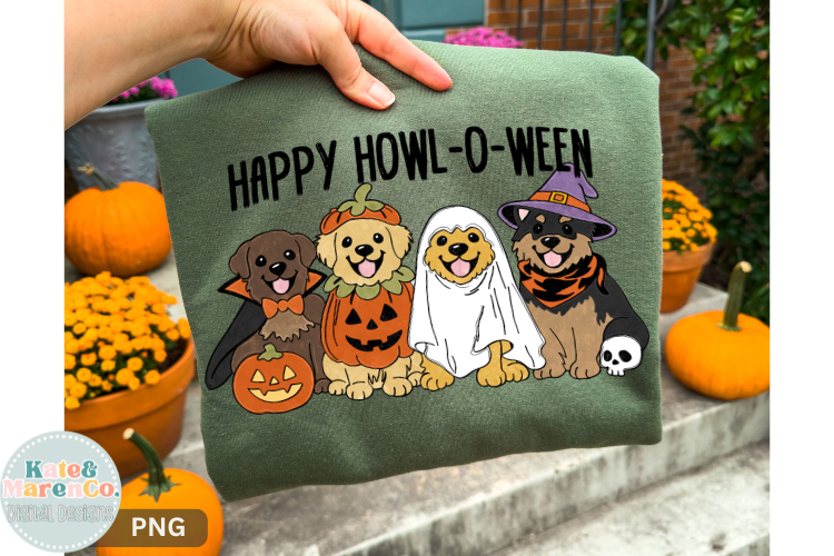 Dog Halloween PNG | Happy Howl O Ween PNG | Fall PNG