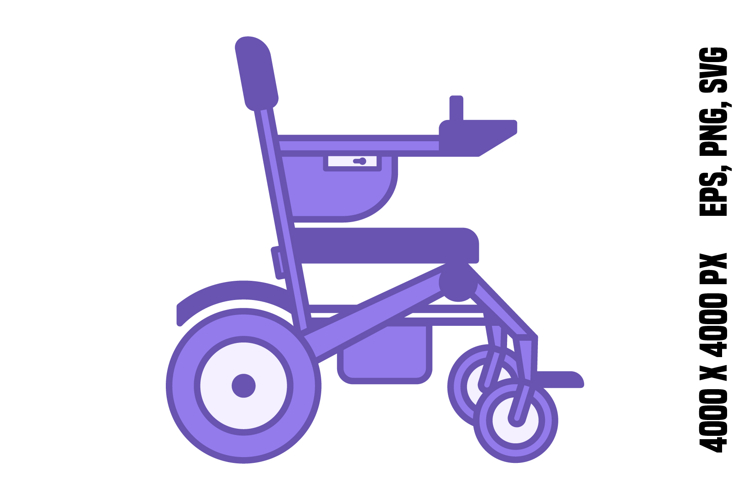 Purple Electric Wheelchair Icon