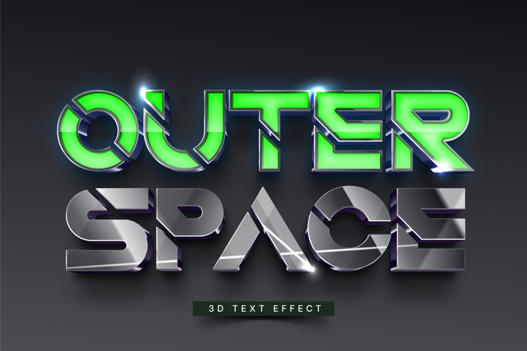 Editable Text Effect for Illustrator. Vector Graphic styles