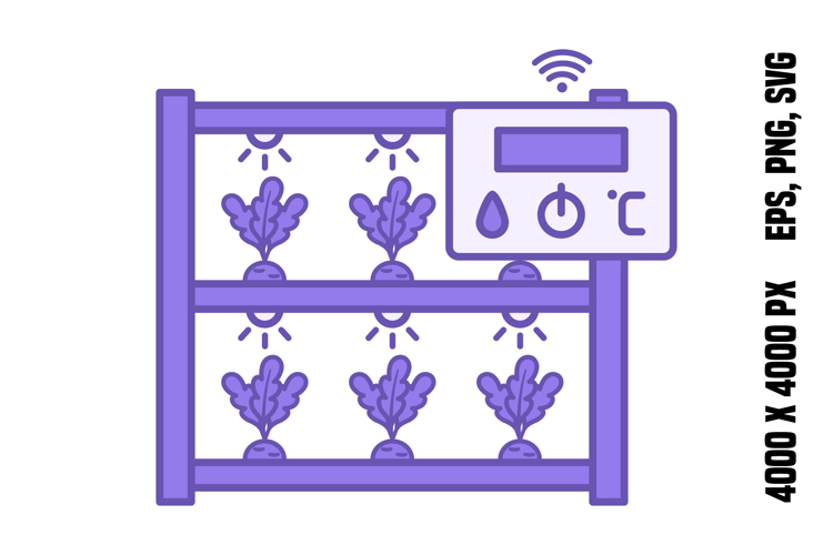 Purple Climate Control Panel Icon