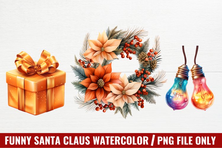 Christmas Watercolor Clipart Image 13
