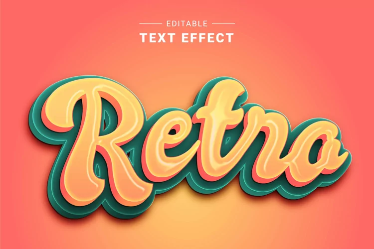 Editable Text Effect for Illustrator. Vector Graphic styles
