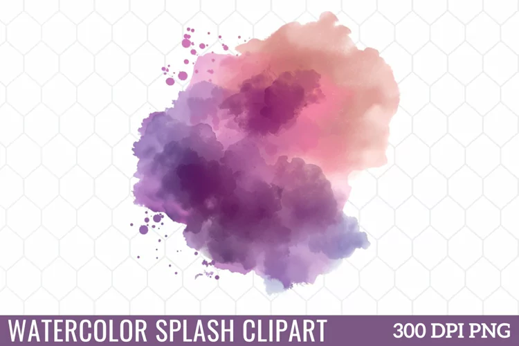 Watercolor Splashes Clipart