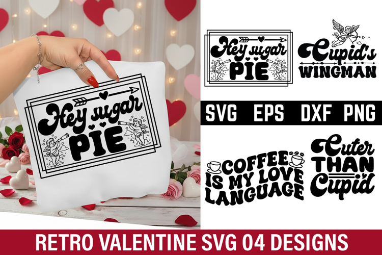 Retro Valentines Day Design - Coffee is my love language