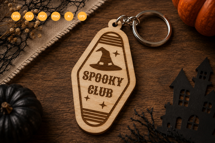 Halloween Keychain Laser Cut SVG