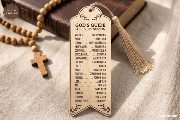 Bible Emergency Numbers Bookmark Laser Cut | Glowforge | SVG