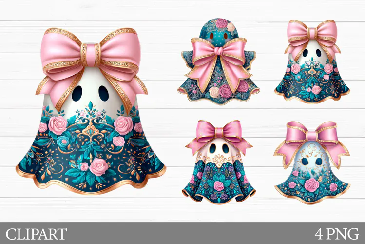 Cute Ghost Clipart. Halloween Clipart
