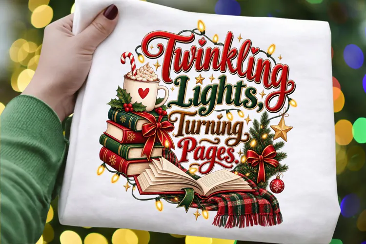 Turning Lights Turning Pages Christmas Book Lover
