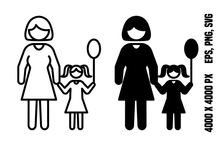 Mother And Daughter Clipart Image 21