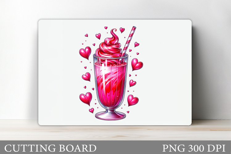 Valentines Drink Cutting Board. Cutting Board Sublimation example image 1