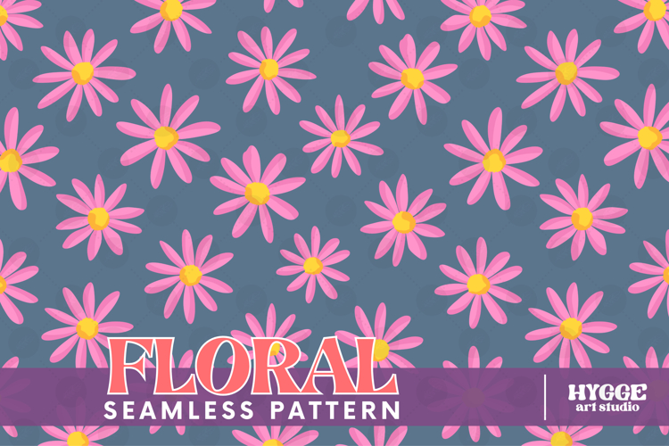 Retro Flowers Seamless Pattern Floral Png Sublimation Daisy