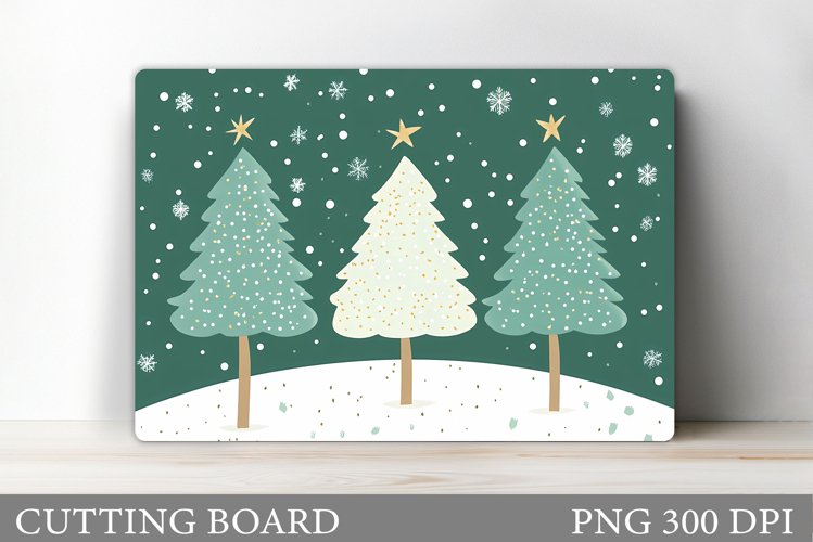 Christmas Tree Cutting Board Design. Kitchen Cutting Board example image 1
