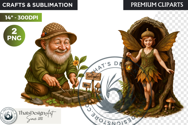 Fantasy clipart Magical Forest Village PNG for scrapbooking