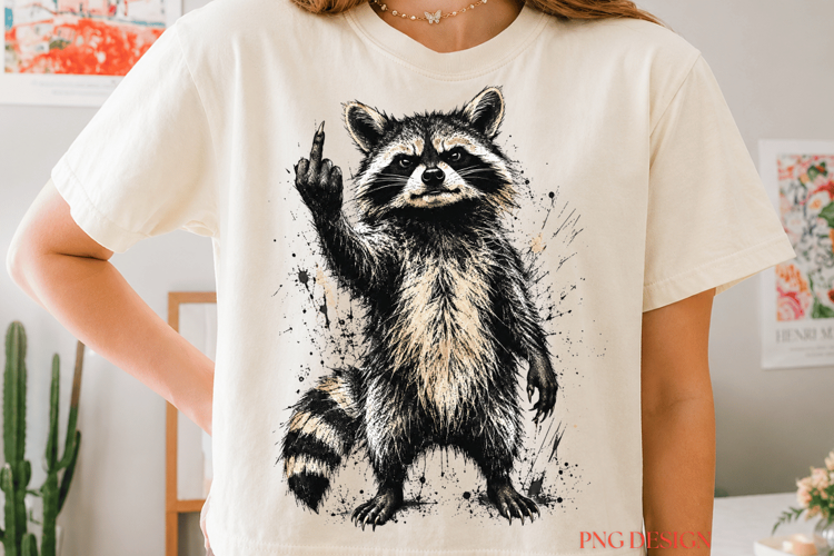 Funny Raccoon PNG, Rude Raccoon Sublimation,Sarcastic Raccon