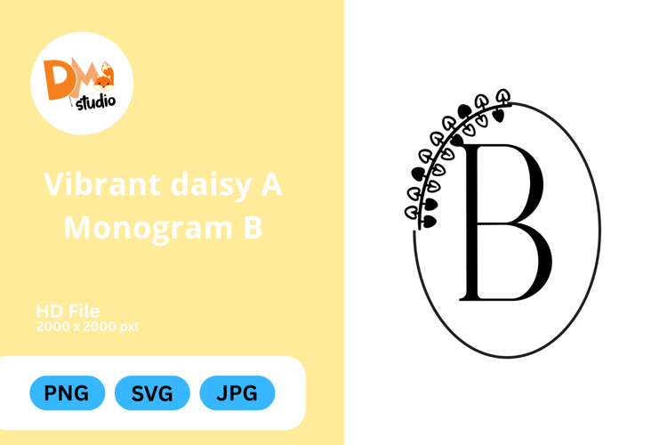 Daisy Monogram Svg Image 3