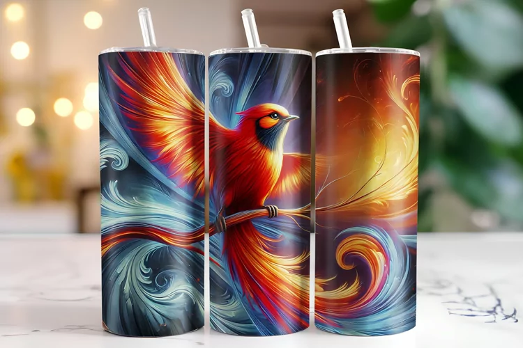 Cardinal Bird Tumbler Wrap | Sublimation | Tumblers