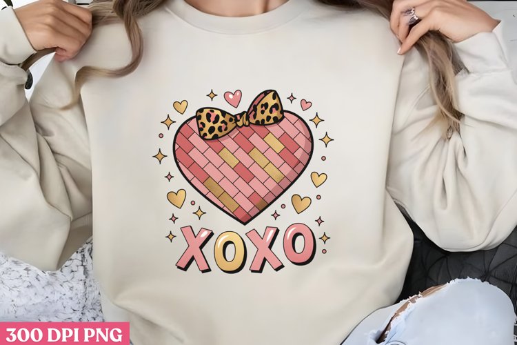 .XOXO 2 PNG, Retro Valentine Sublimation PNG
