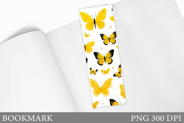 Butterfly Bookmark Sublimation. Butterflies Bookmark Design example image 1