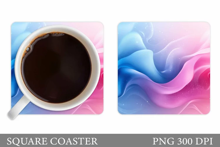 Abstract Coaster Sublimation. Texture Coaster Design