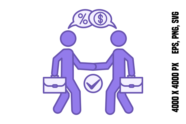 Colored Bargain Icon