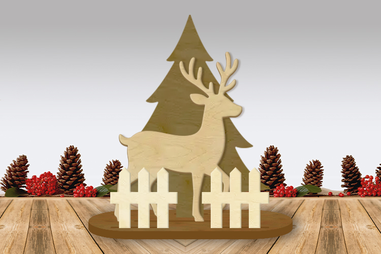 Christmas Scene Stand Laser Cut