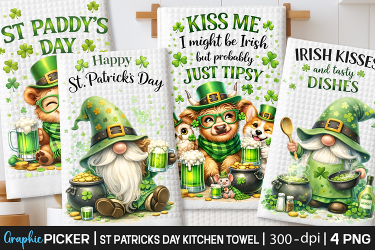 St Patricks Day Kitchen Towel PNG, St Patrick Day PNG