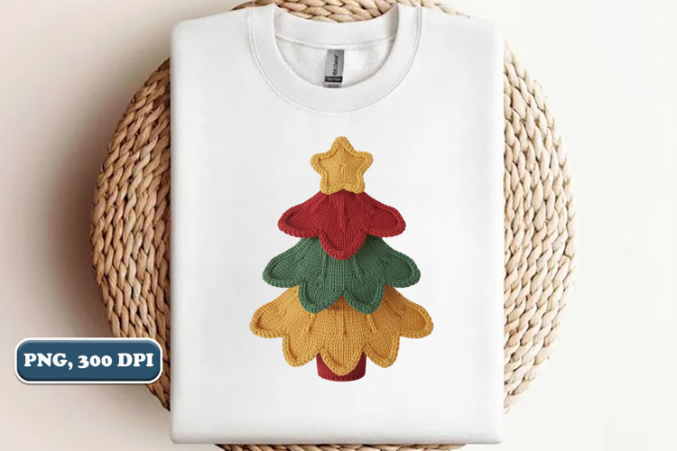 Crochet Yarn Christmas Tree PNG, Christmas tree PNG