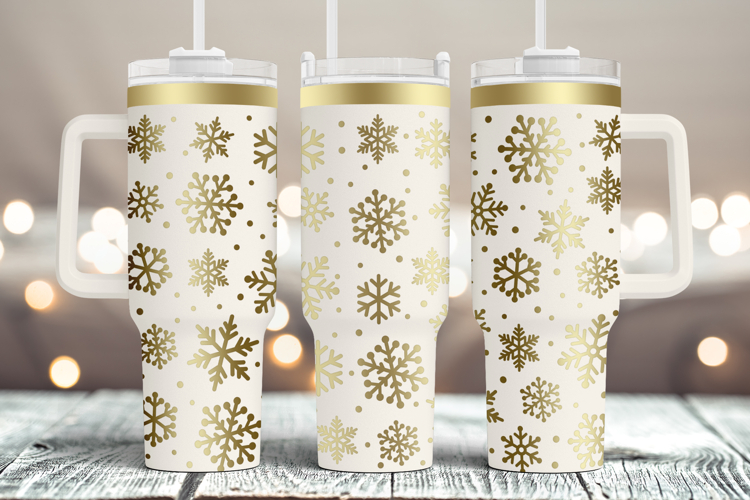 Tumbler laser svg| 40oz Tumbler Christmas Snowflakes wrap
