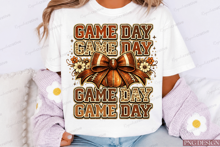 Coquette Football Mama Sublimation Design