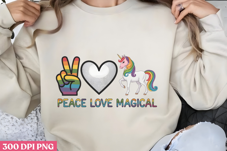 PEACE LOVE MAGICAL PNG,Magical Sublimation PNG