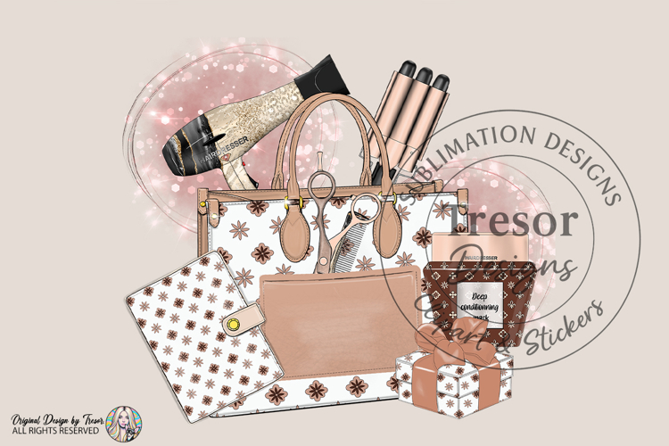 Hairdresser Glam Bag PNG Salon Beauty Fashion Design Art