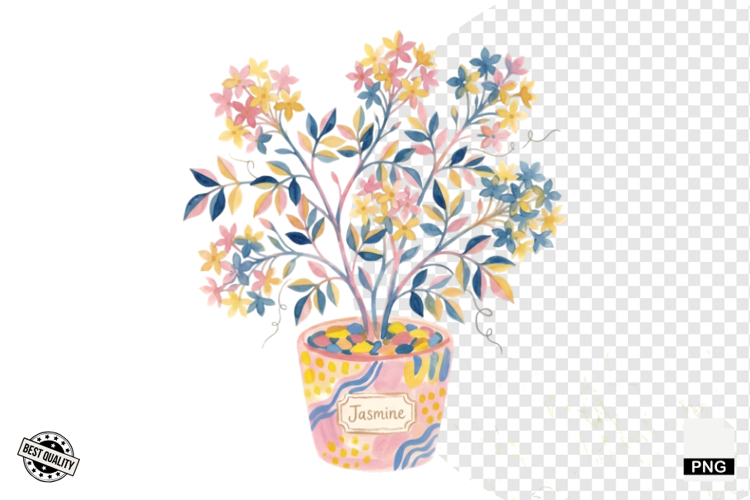 Charm Summer Houseplant Clipart example image 1