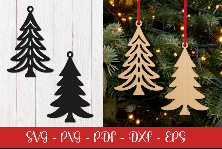 Christmas tree laser SVG PNG| Christmas ornament