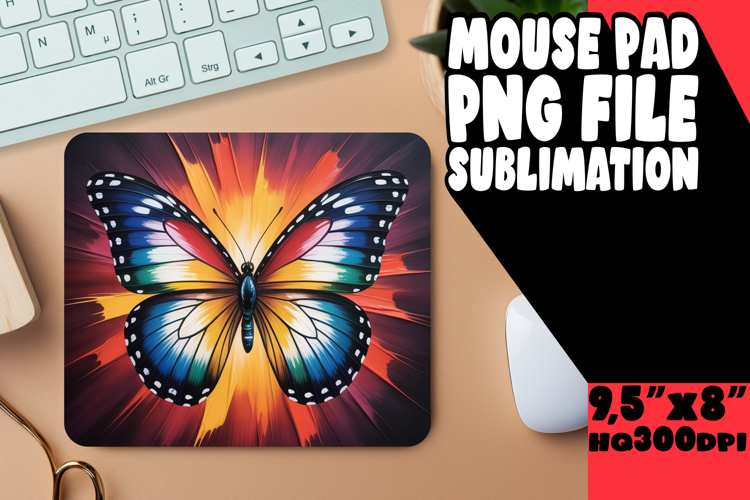 Sweet DESK pad Playful PNG, Butterfly