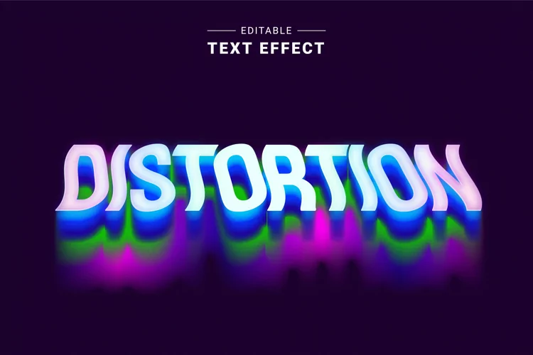 Editable Text Effect for Illustrator. Vector Graphic styles