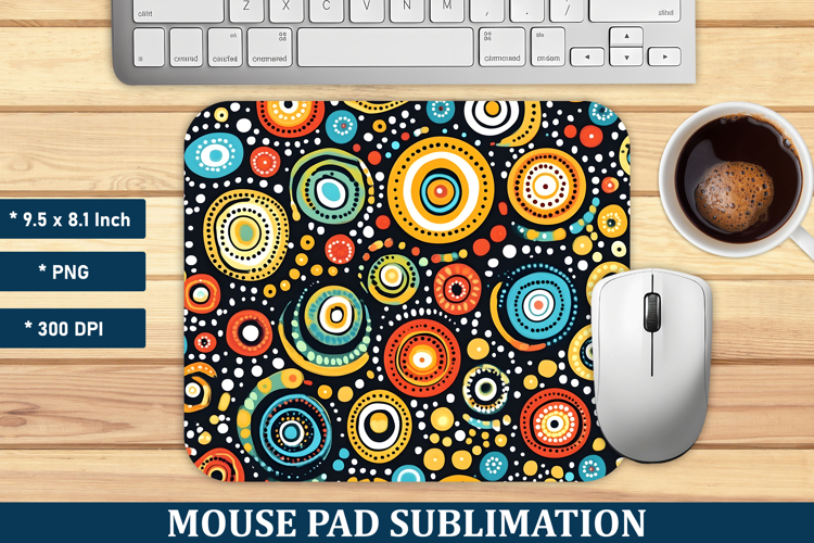 Aboriginal Pattern Mouse Pad | Mouse Pad Sublimation
