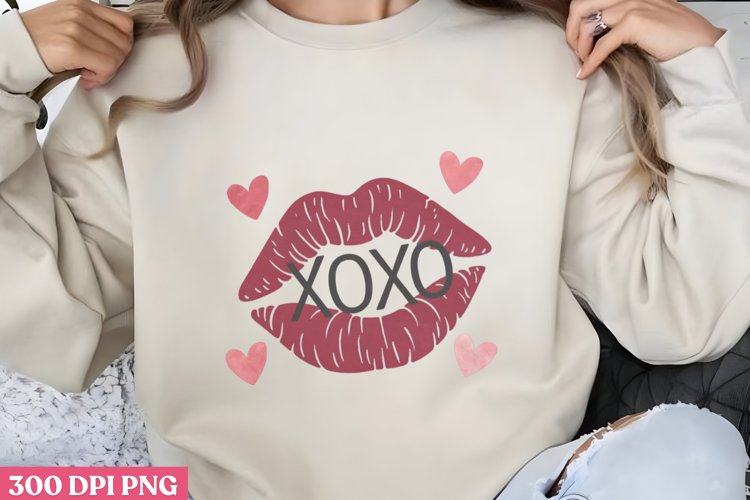 Xoxo PNG, Valentines Day Sublimation PNG