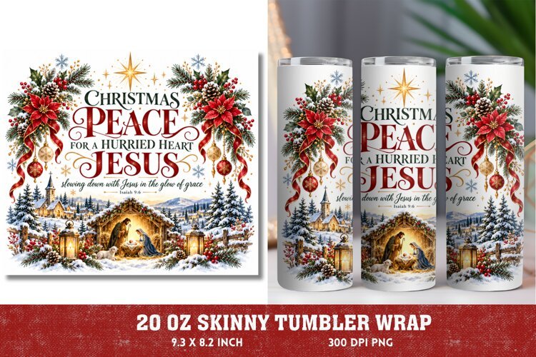 Let Jesus Be Your Peace Christmas PNG, Christian Nativity Ch example image 1