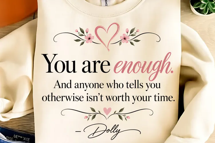 You Are Enough, Motivation Sublimation, Inspirational PNG