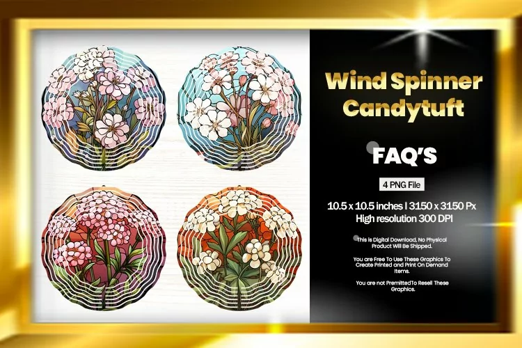 Candytuft Wind Spinner Sublimation - 04 Variations