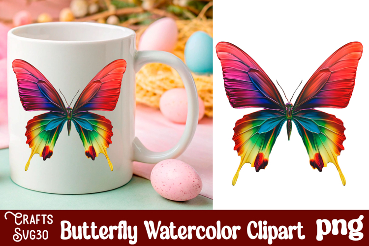 Watercolor Butterfly Clipart Image 16