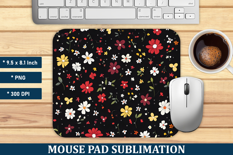 Cute Flower Mouse Pad | Mouse Pad Sublimation