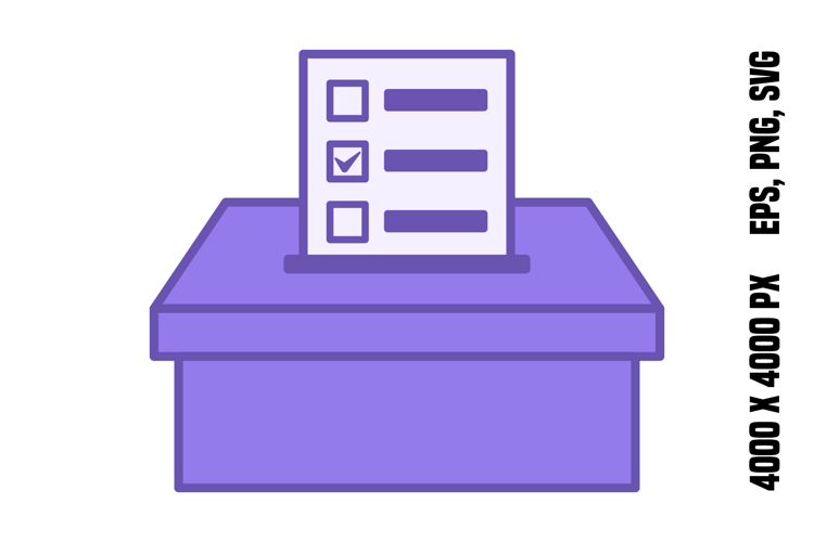 Colored Ballot Icon