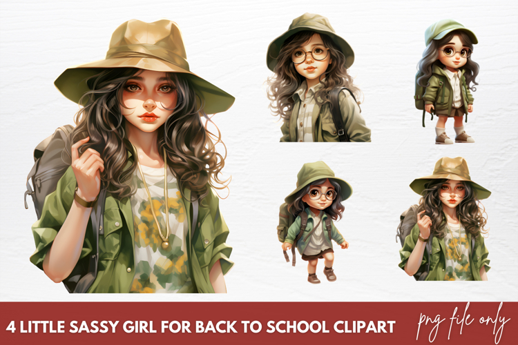 Cute Girl Clipart Image 4