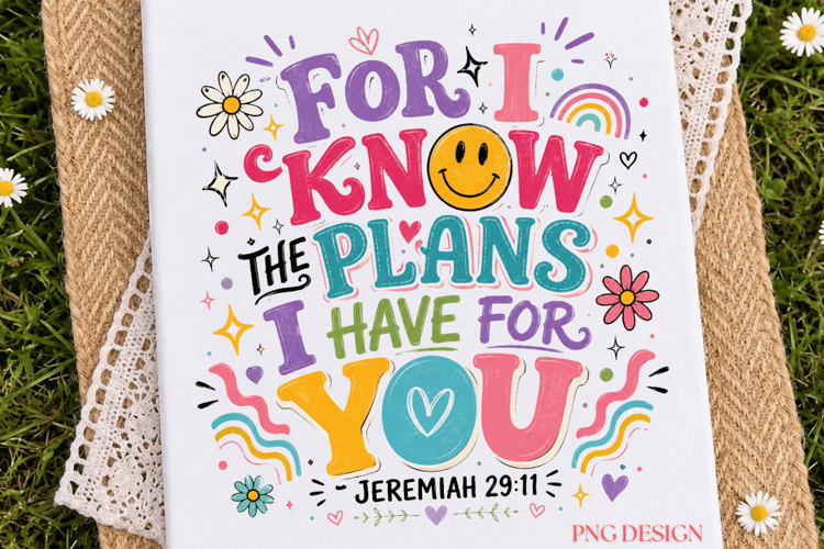 Jeremiah 29:11 Christian PNG, For I Know The Plans Sublimati