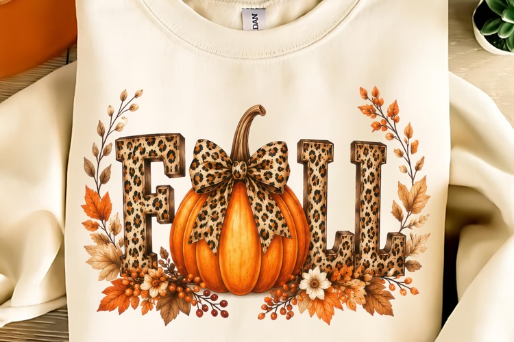 Coquette Patchwork Fall Pumpkin PNG, Trending Halloween PNG