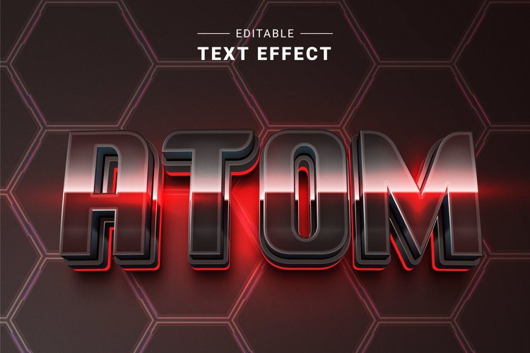 Editable Text Effect for Illustrator. Vector Graphic styles example image 1