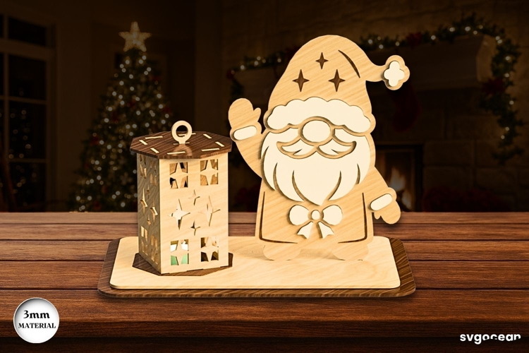 Christmas Gnome Candle Holder Laser Cut | Glowforge | SVG